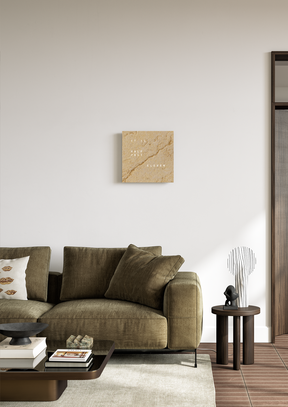 Cache avant pour l'horloge murale Earth 45 Anglais QLOCKTWO