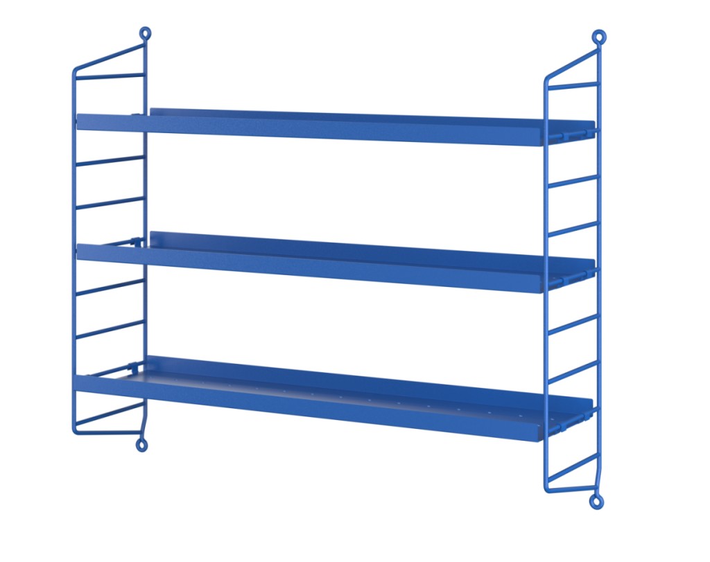 String Pocket Étagère en métal BLEU String Furniture OFFRE SPECIALE