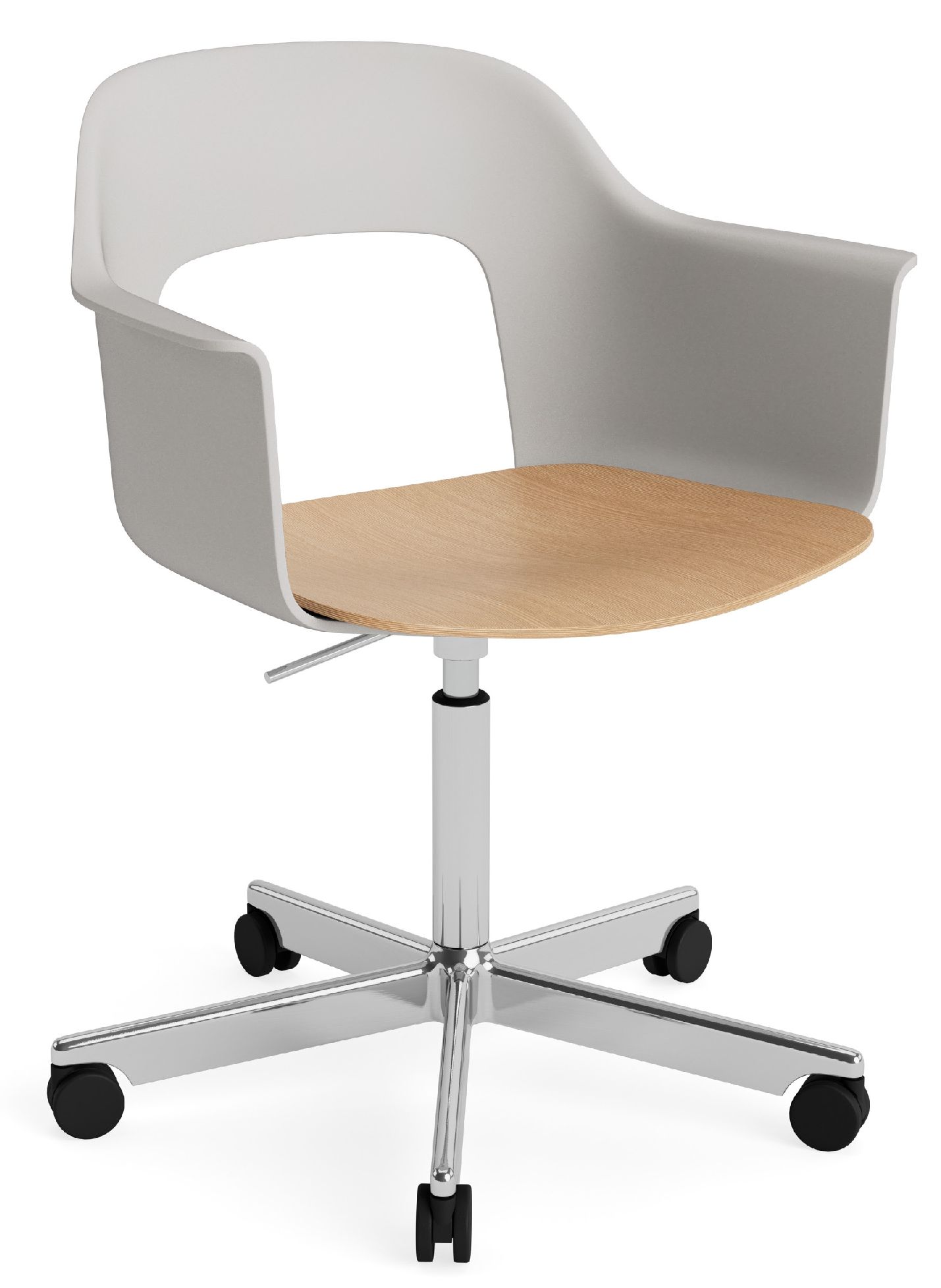 Layout Armchair 242 Fauteuil 4 pieds en étoile Vérin à gaz avec fonction pivotante Hay