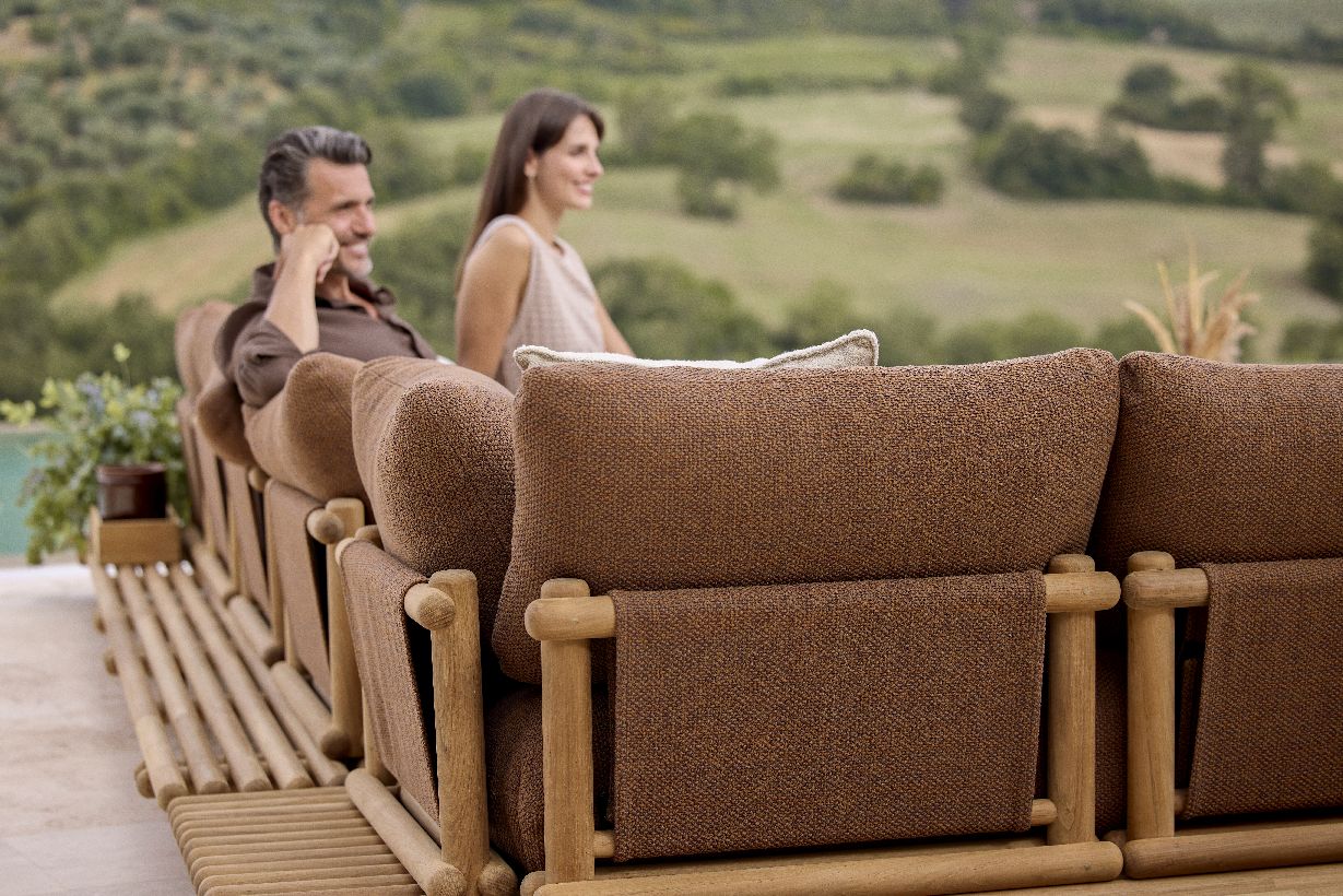 STICKS PLATFORM Grand canapé d'angle Extérieur Cane-Line