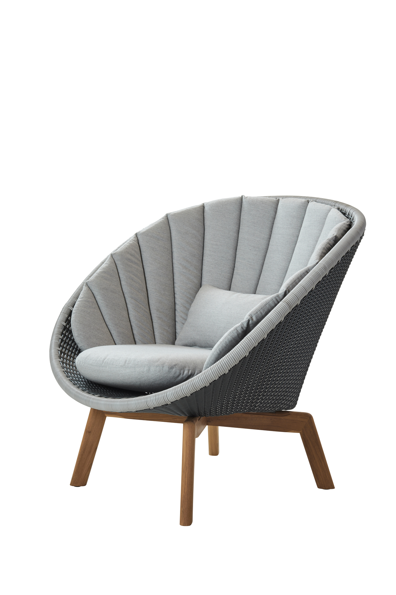 Peacock Outdoor Chaise longue Fibre Cane-Line gris