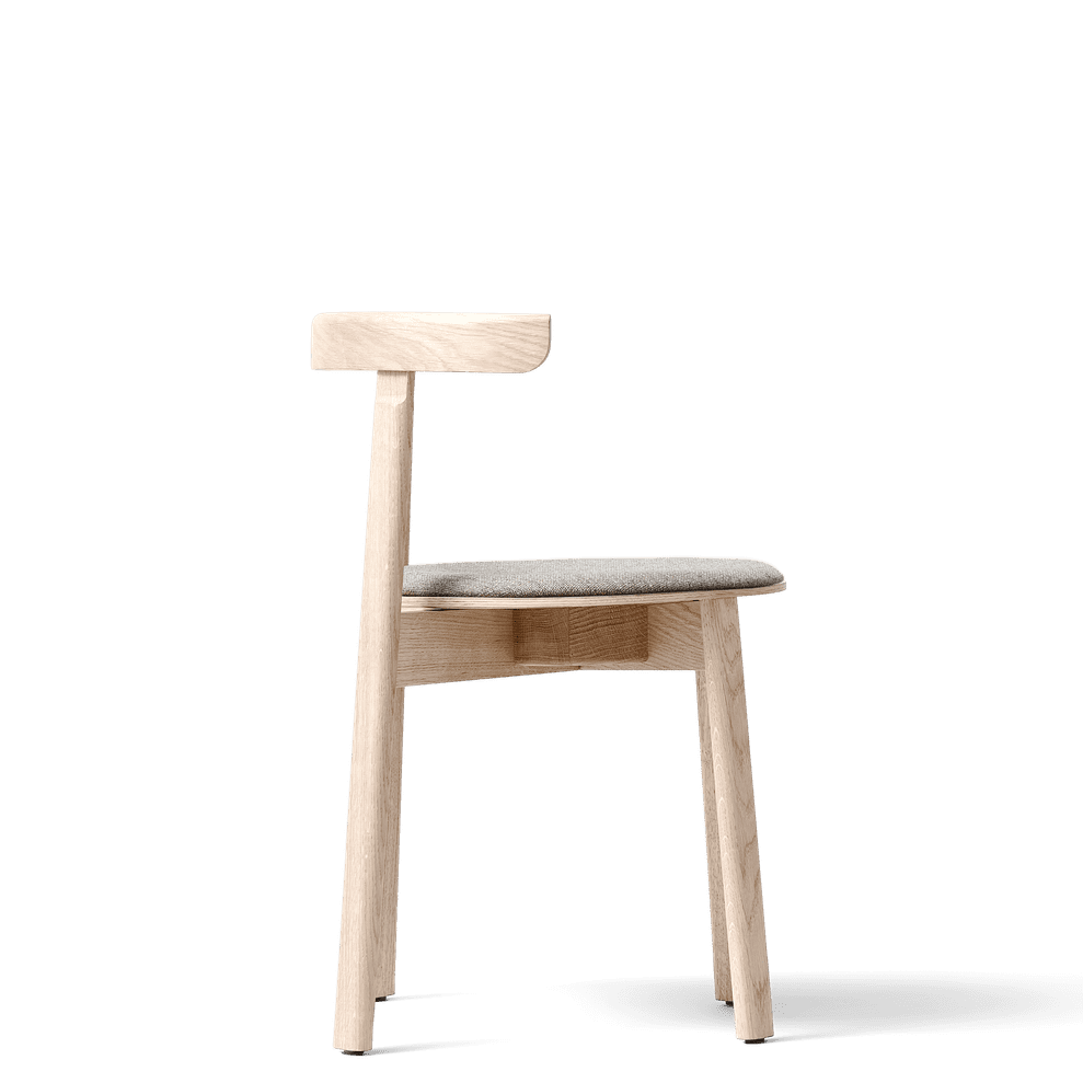 Chaise Lunar chêne avec coussin d'assise Form & Refine