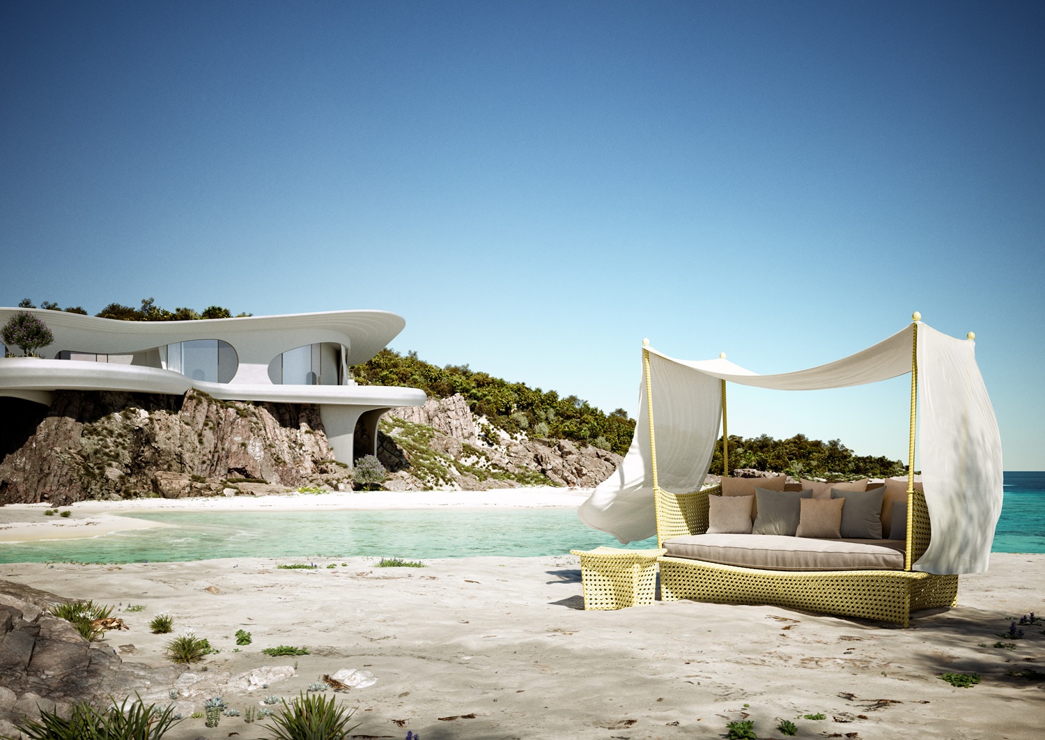 Daydream Daybed avec coussin Dedon