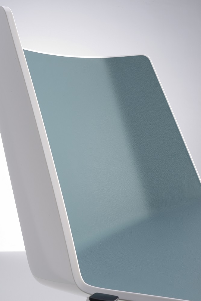 AÏKU Chaise 4 pieds en métal blanc MDF Italia