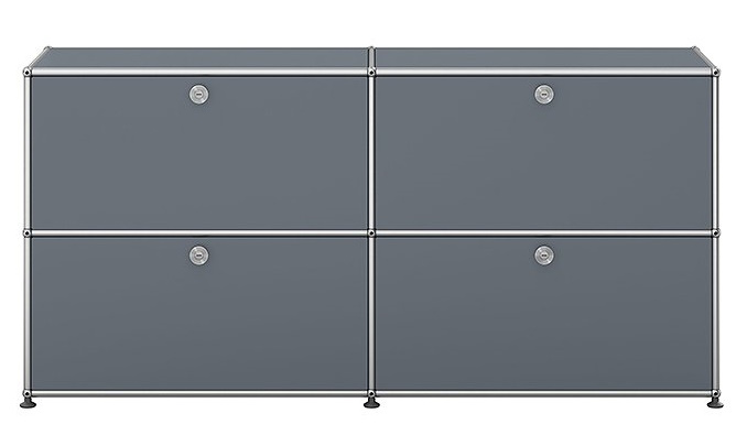 USM Haller Sideboard mit 4 Klapptüren – QUICK SHIP -mittelgrau
