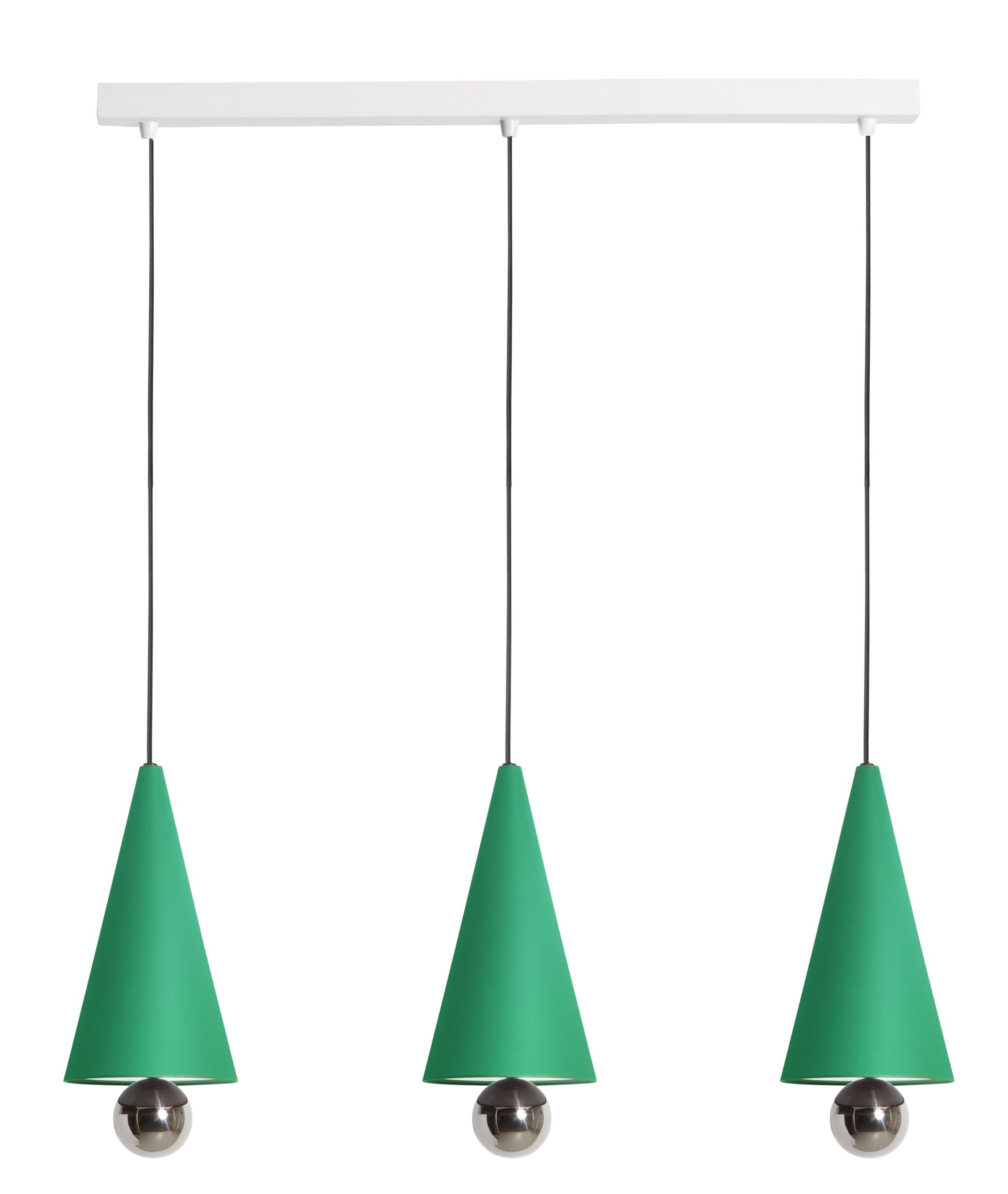 Cherry Pendant light Lampe à suspendre 3 pièces Linear Petite Friture Vert menthe