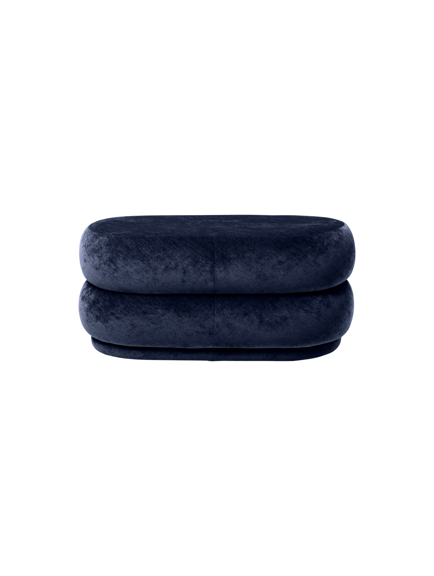Pouf Oval Faded Velvet Tabouret Moyen Ferm Living Forest