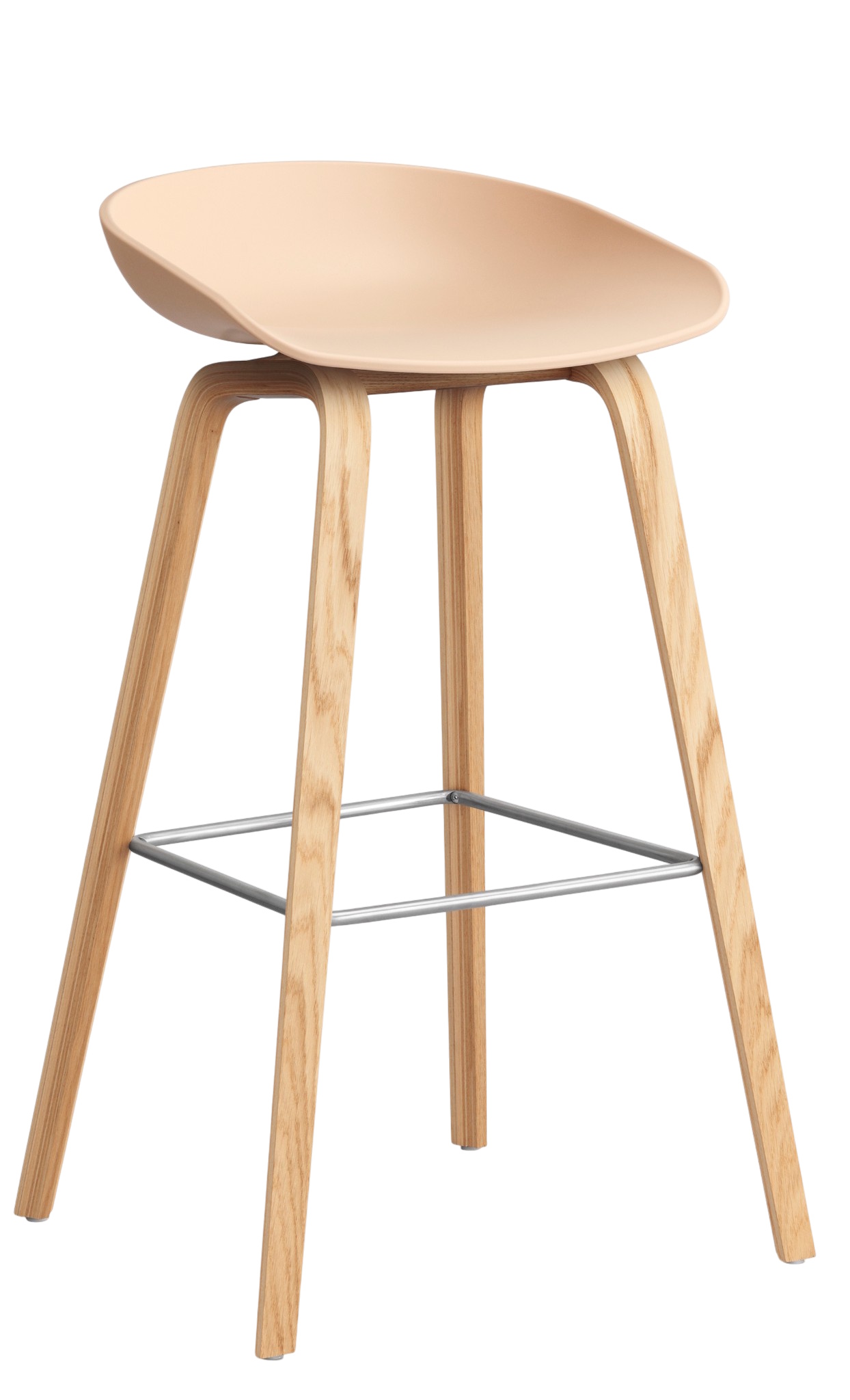 Tabouret de bar About a Stool AAS32 / AAS 32, vernis à base d'eau couleur pêche pâle 2.0 OFFRE SPECIALE