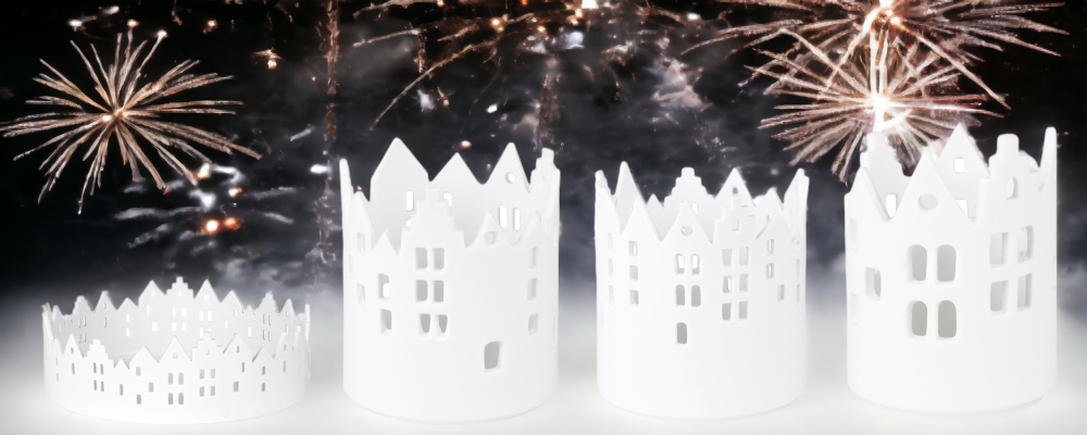Maison de lumière Assortiment de 4 lumières de ville Räder