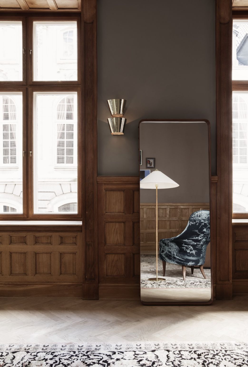 Adnet Rectangular miroir moyen Gubi