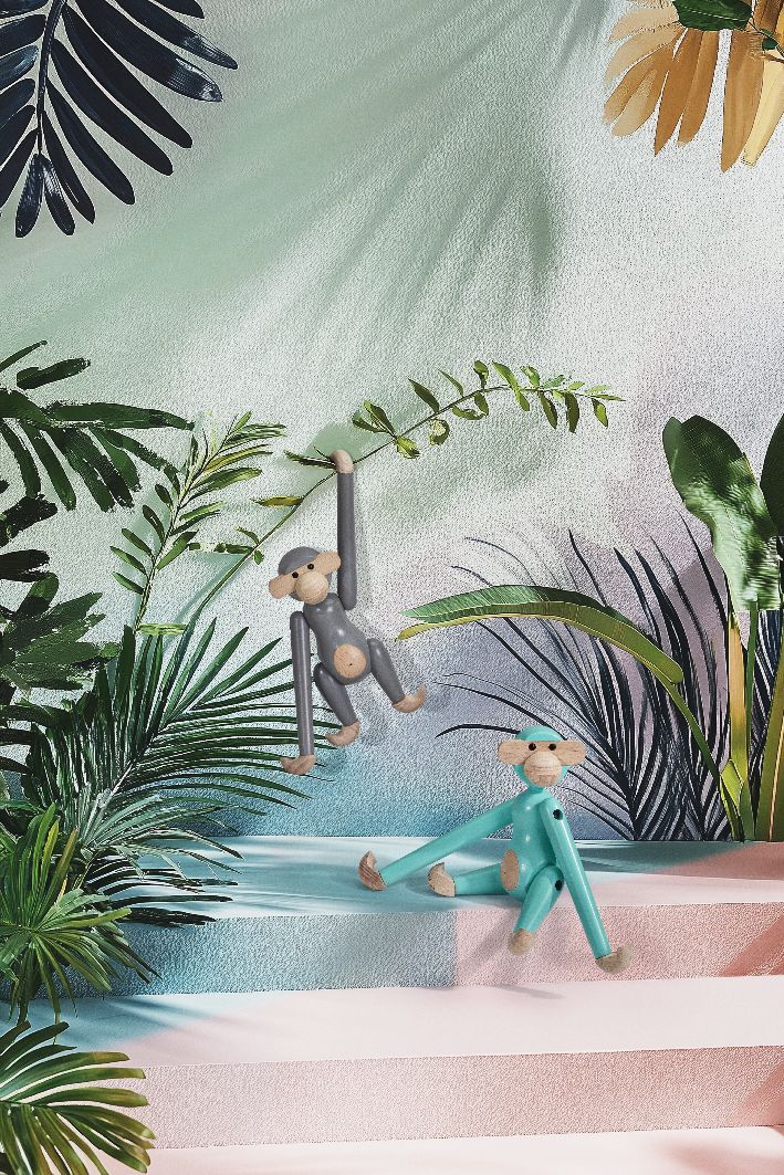 Singe mini coloré Kay Bojesen turquoise