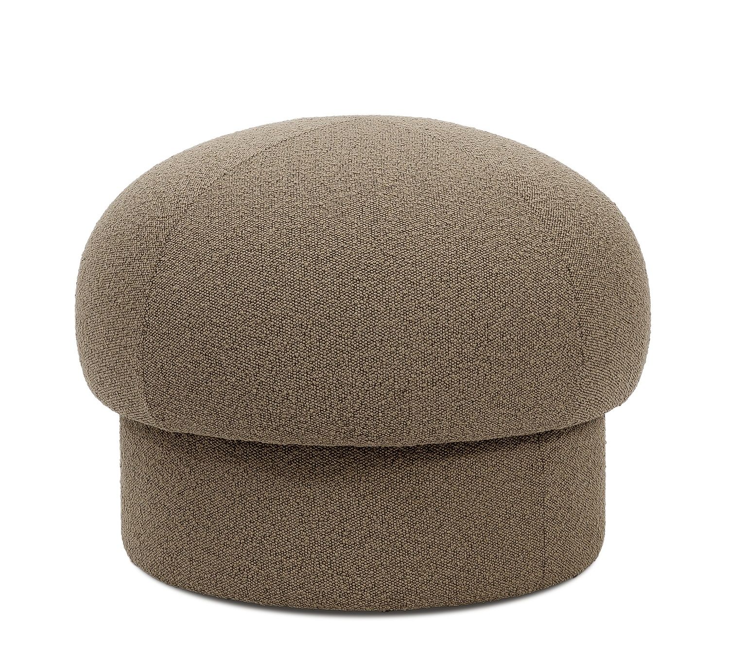 Uno Pouf Hocker 65 cm von Design House Stockholm in Braun, runder Sitzhocker aus Stoff.