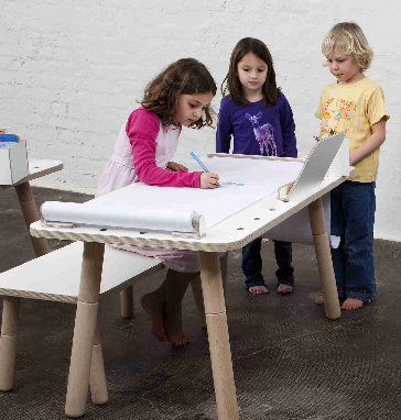 Growing Table porte-papier pour papier à dessiner pour table d'enfants Pure Position