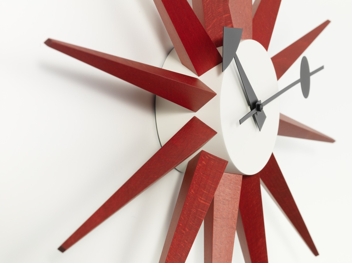 Sunburst Clock Horloge Murale - rouge Vitra