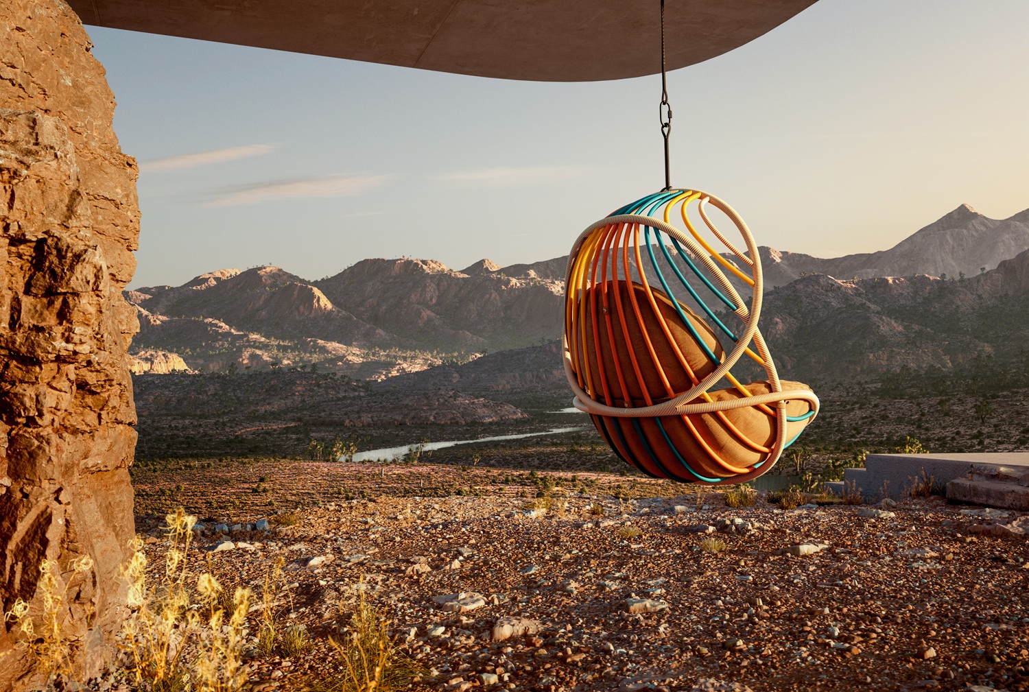 Kida Fauteuil suspendu avec coussin Dedon