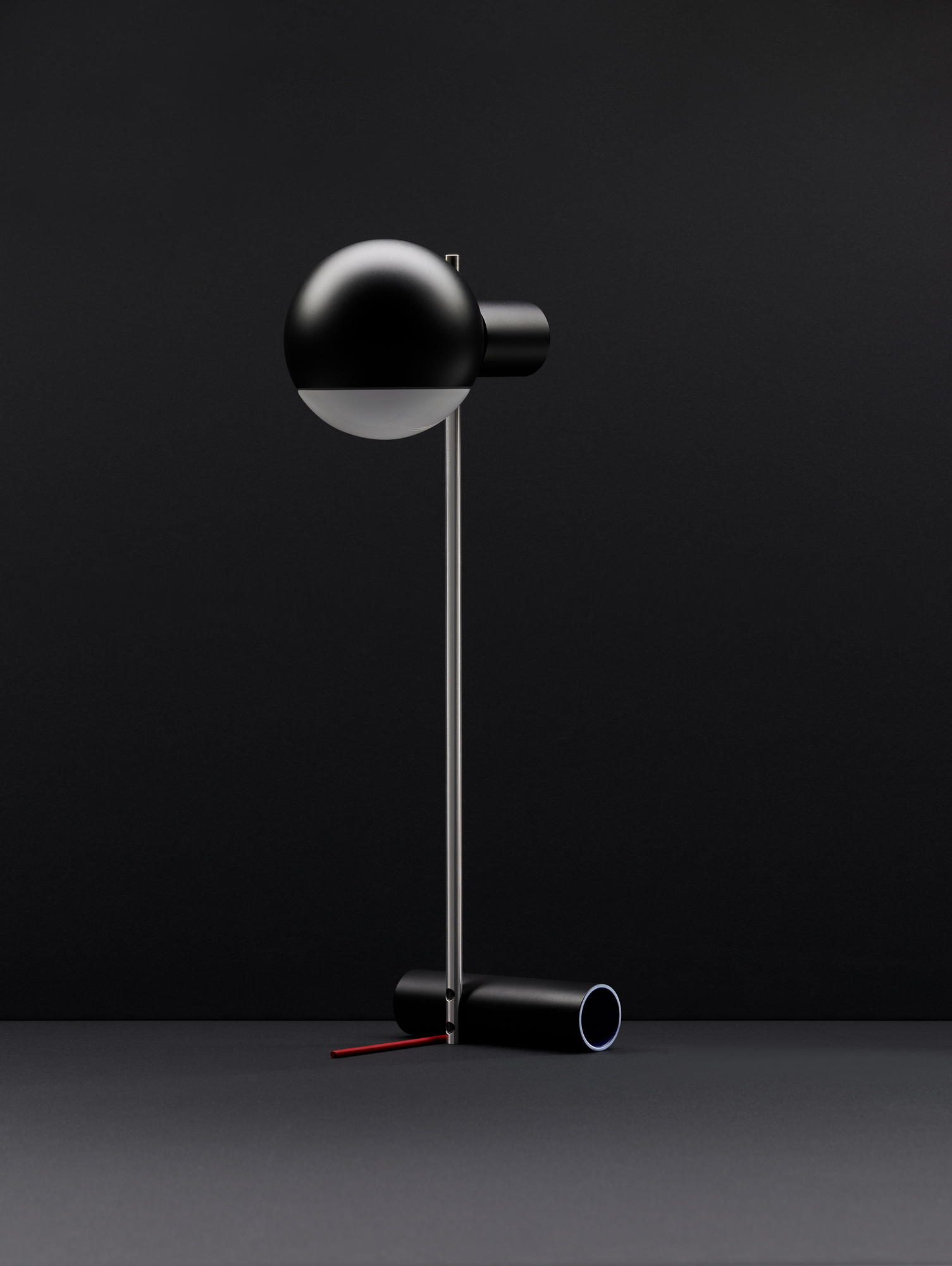 L25 Tafellampje LED Lampe de Table Reedition Tecta noir brilliant