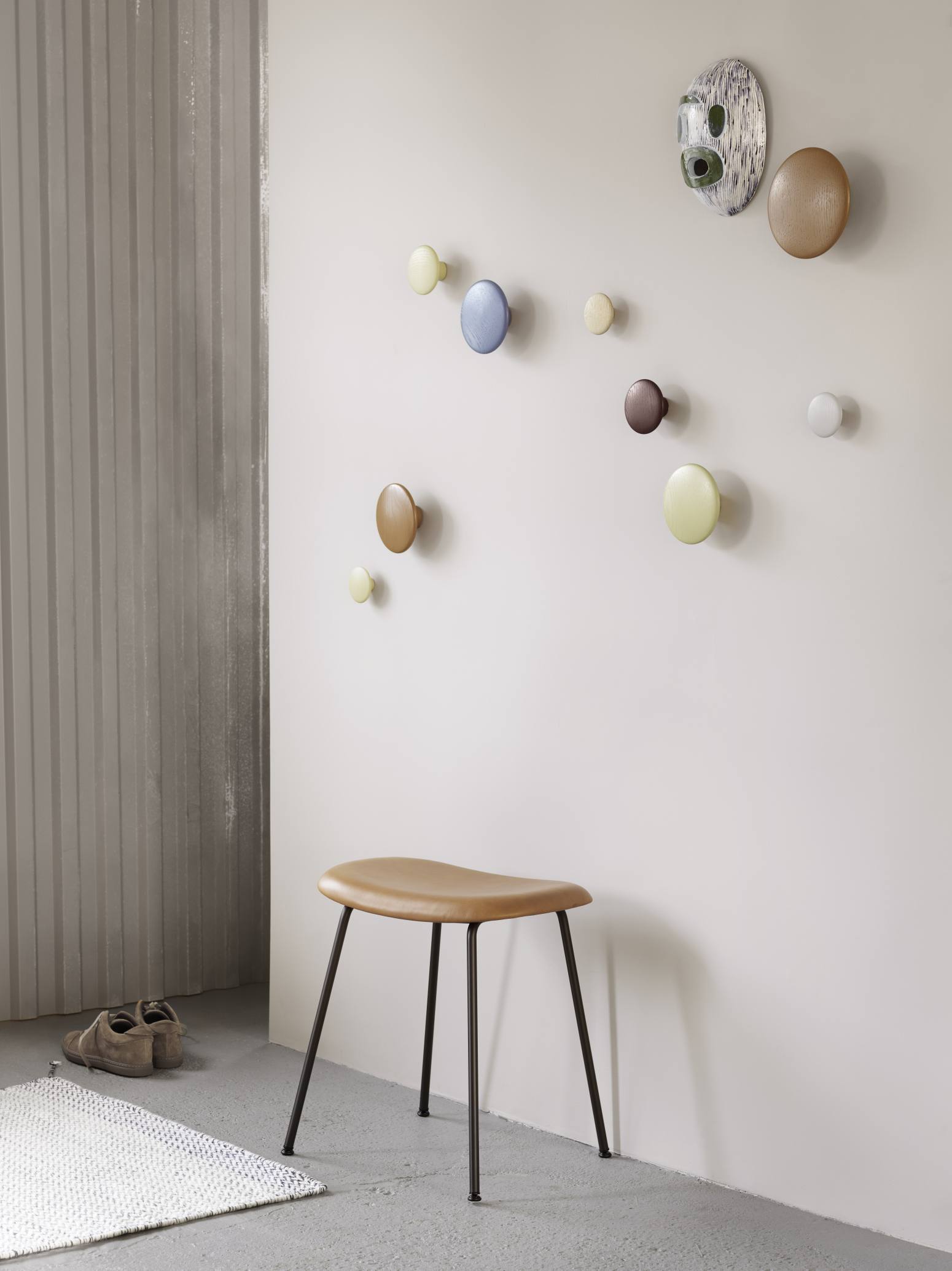 The Dots Large Bois BLANC Crochet de vestiaire Muuto OFFRE SPECIALE