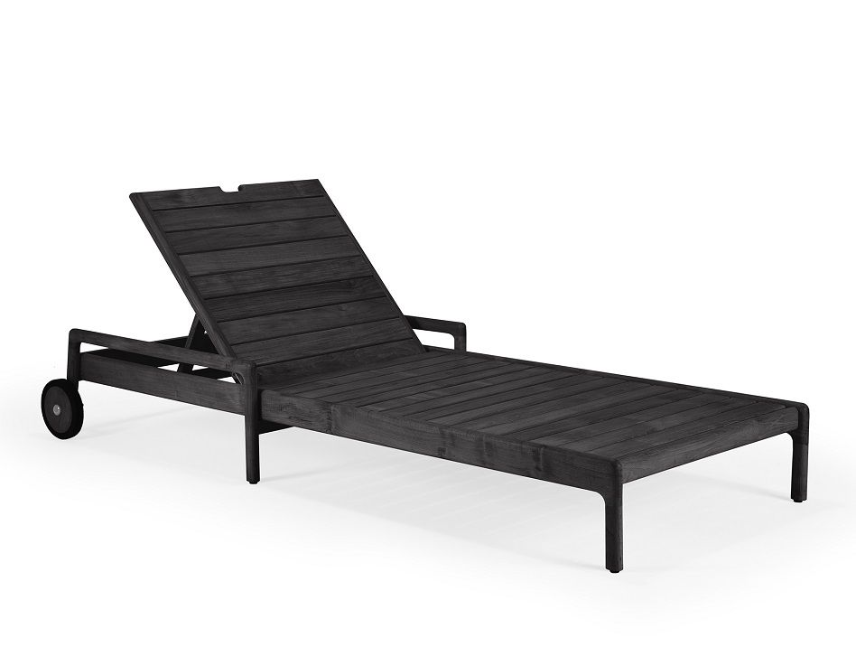 Jack Outdoor Adjustable Lounger Teak noir Ethnicraft