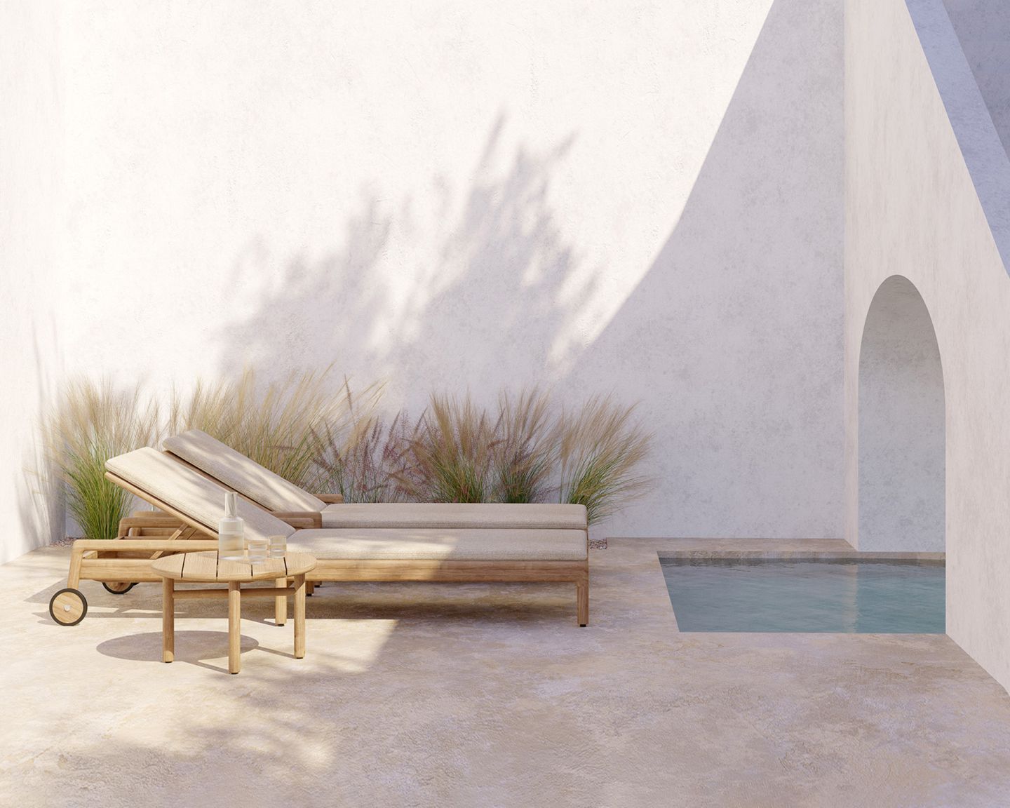 Coussin pour chaise longue Jack Outdoor Natural Ethnicraft Coussin pour chaise longue Jack Outdoor Natural Ethnicraft