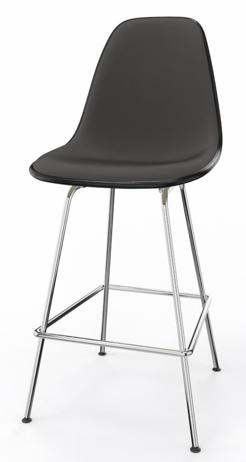 Eames Plastic Bar Stool Tabouret de bar Medium Entièrement rembourré Vitra 