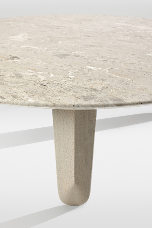 Kuyu Marble Ronde Table basse en marbre Ronde Zeitraum