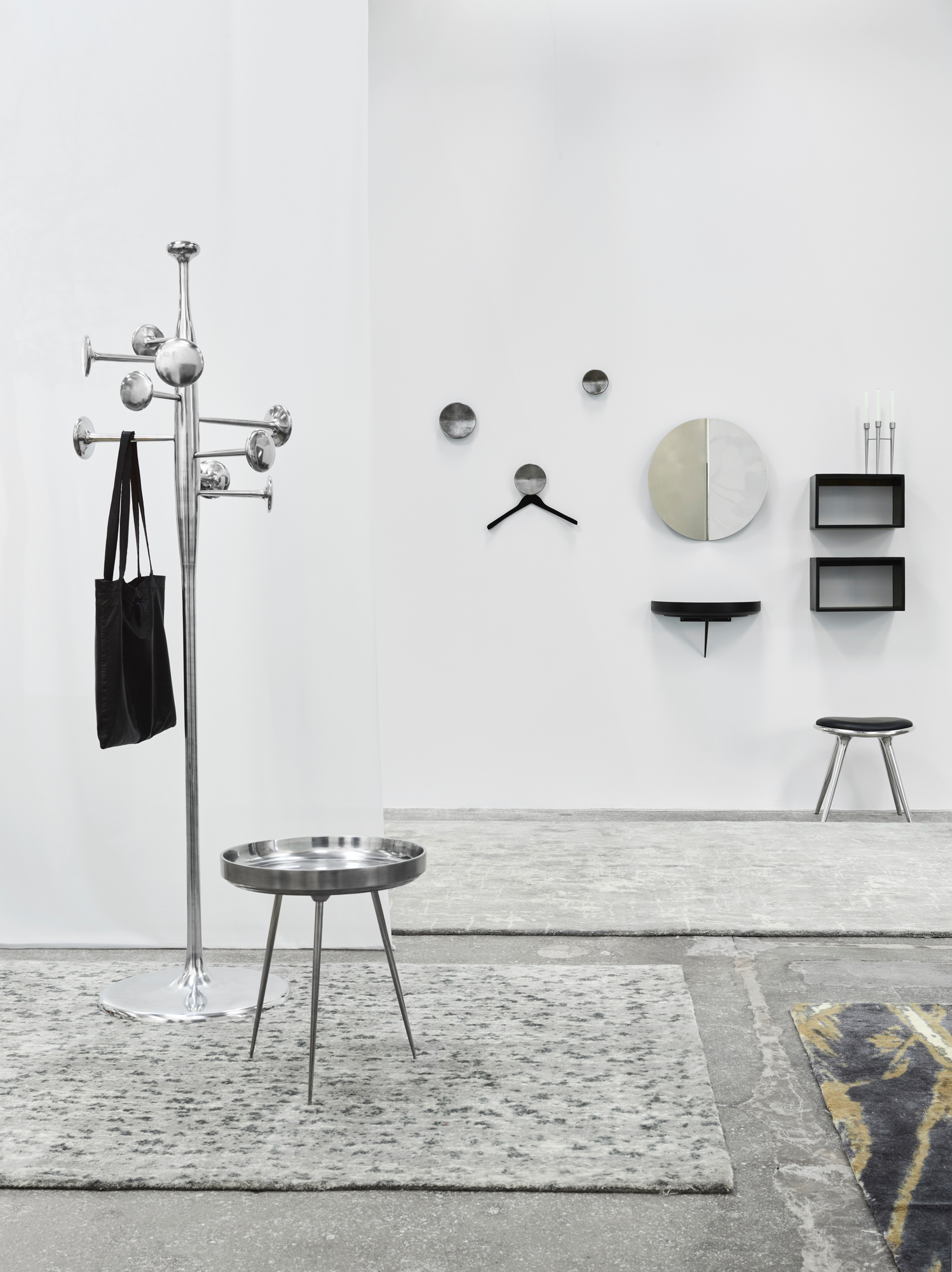 Imago Mirror Object Miroir mural acier inoxydable Mater