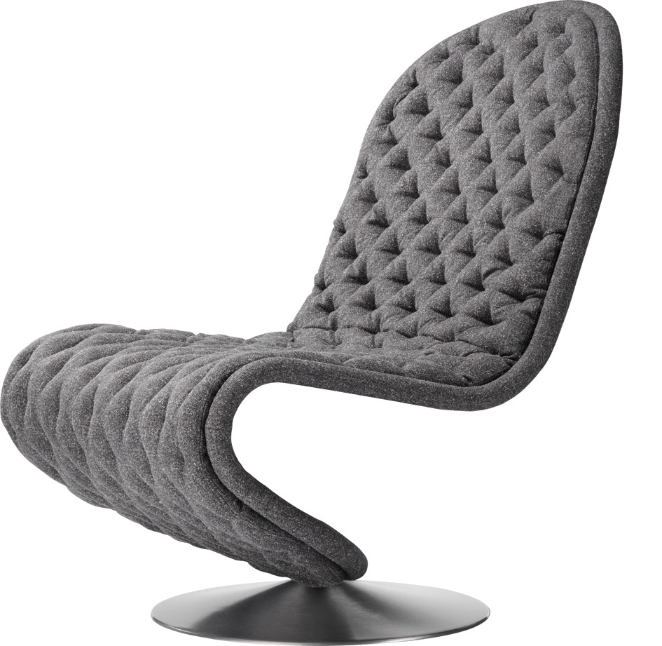 System 1-2-3 Lounge Deluxe Fauteuil à pied rond Verpan 