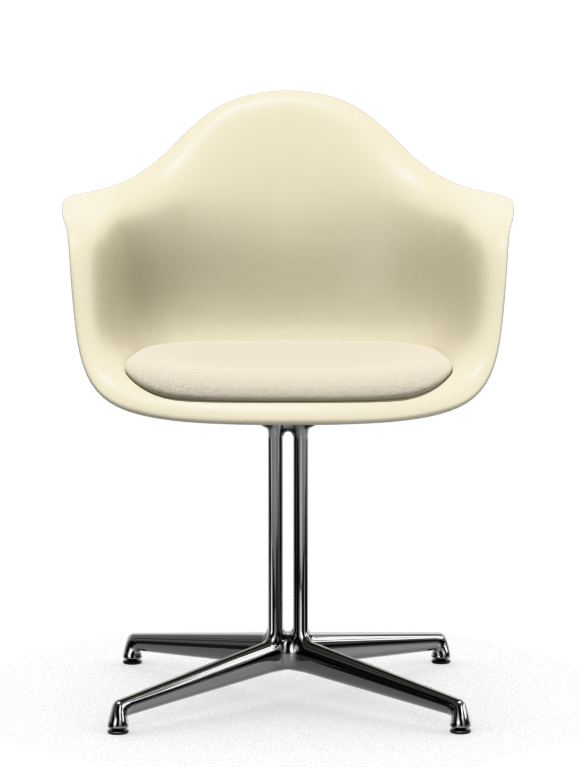 Fauteuil Eames en plastique DAL avec coussin d'assise, gris chaud/IVFRY, Vitra OFFRE SPECIALE