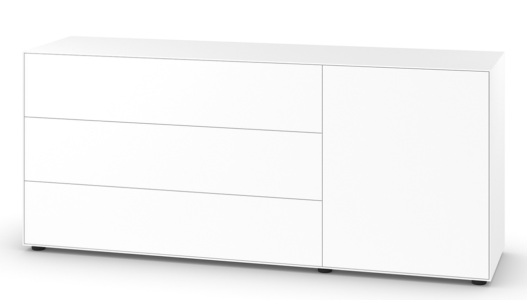 Nex Pur Box Lowboard / Sideboard avec tiroir et porte Horizontal Piure QUICK SHIP