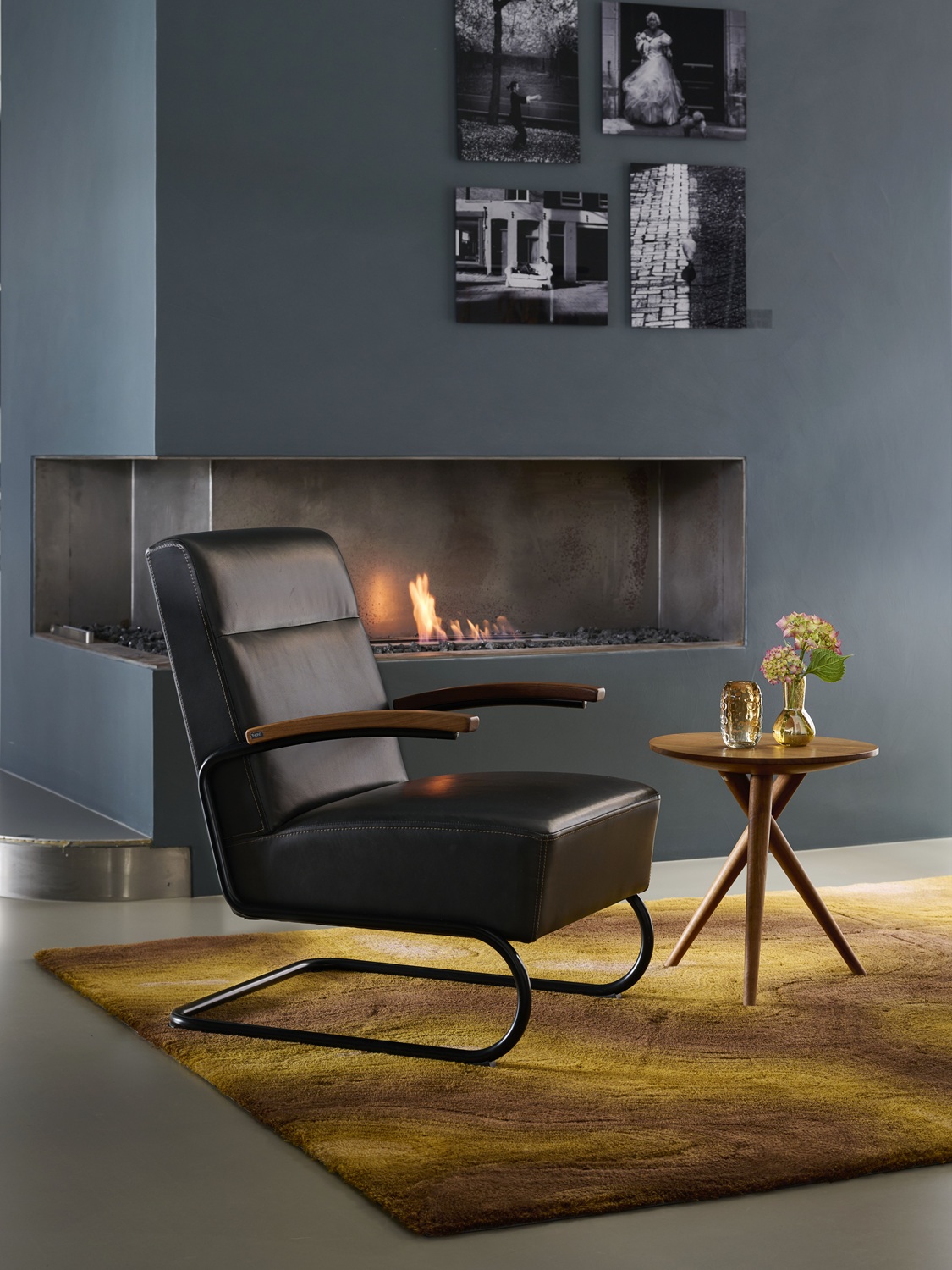 S 412 / S412 Fauteuil cantilever Thonet - TABOURET OFFERT !