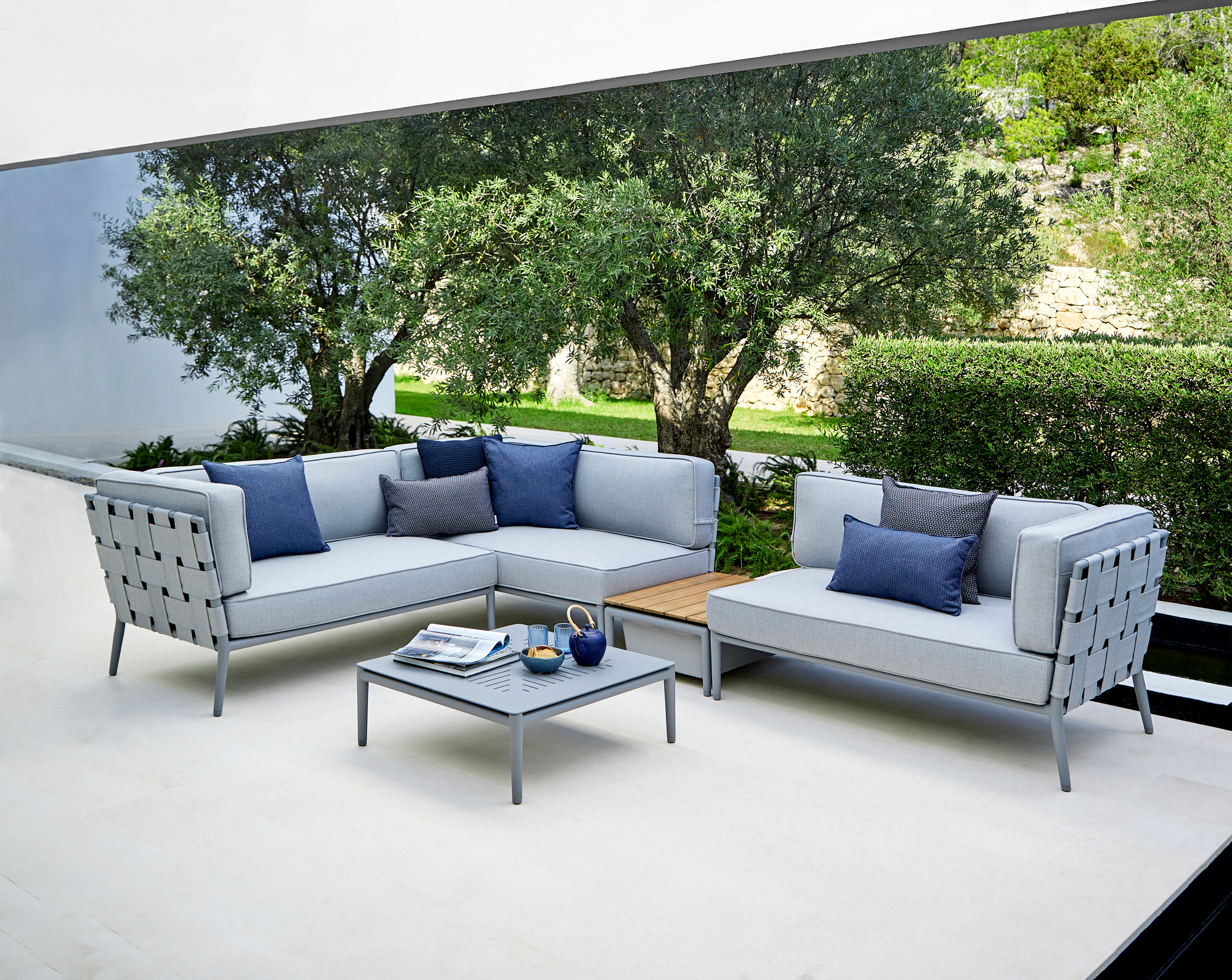 Conic Outdoor table basse gris clair Cane-Line