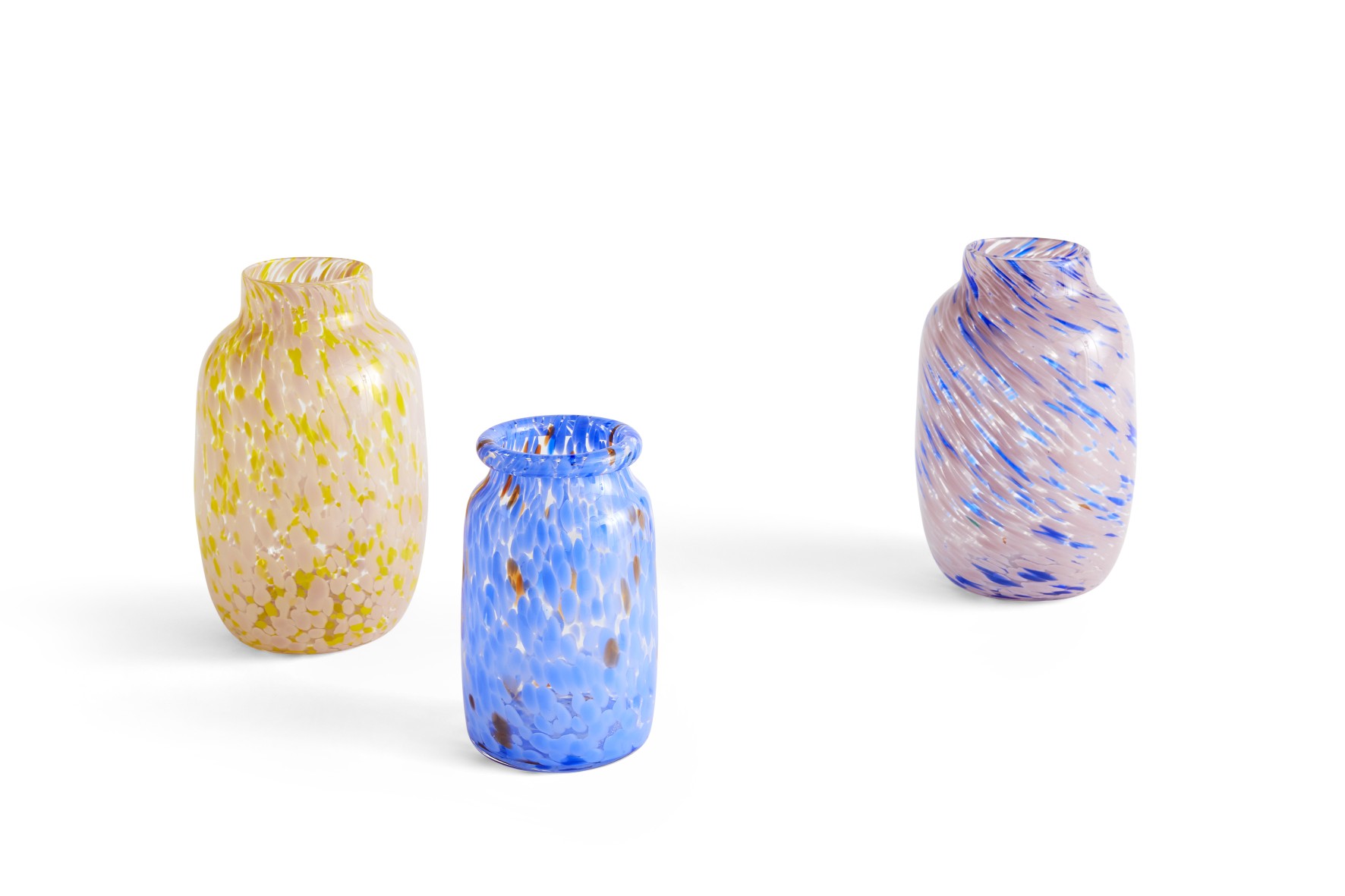 Splash Vase Round L rose clair et bleu Hay OFFRE SPECIALE