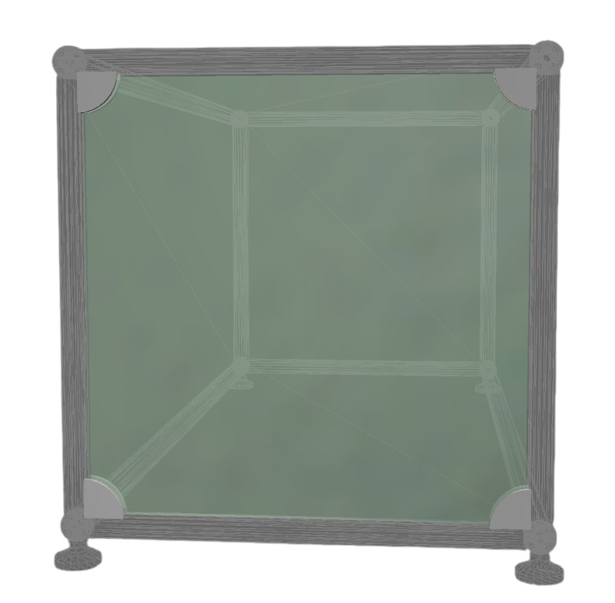 USM Haller 1x élément en verre +4 supports en verre chromé Pièces de rechange OFFRE SPECIALE