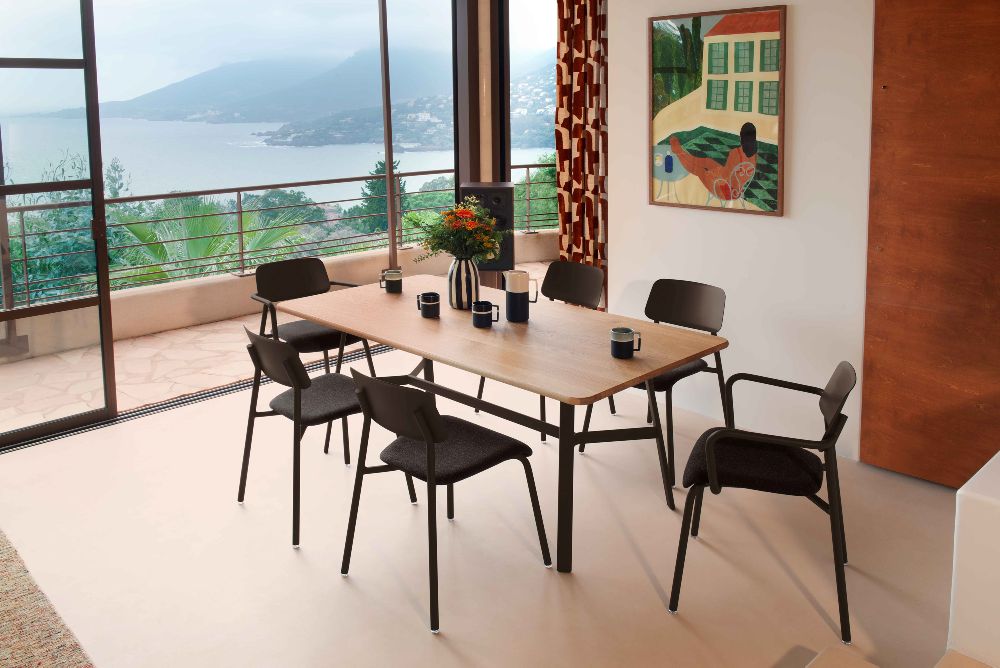 SO'O / SO O Table de salle à manger en chêne 180 × 90 cm Intérieur Fermob