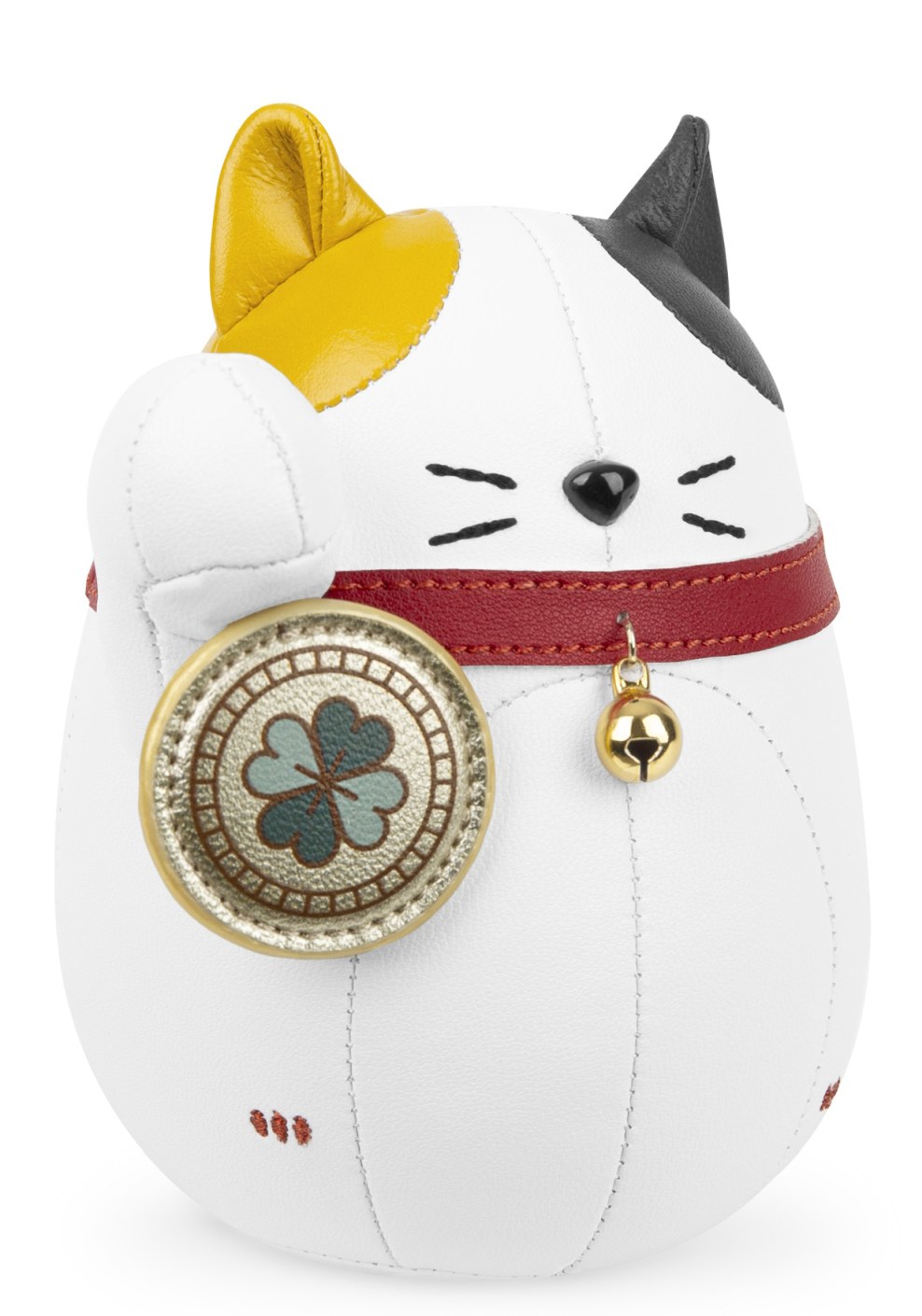 Presse-papiers Chat Lucky Cat Fuu Clover Blanc / Ocre jaune Züny 