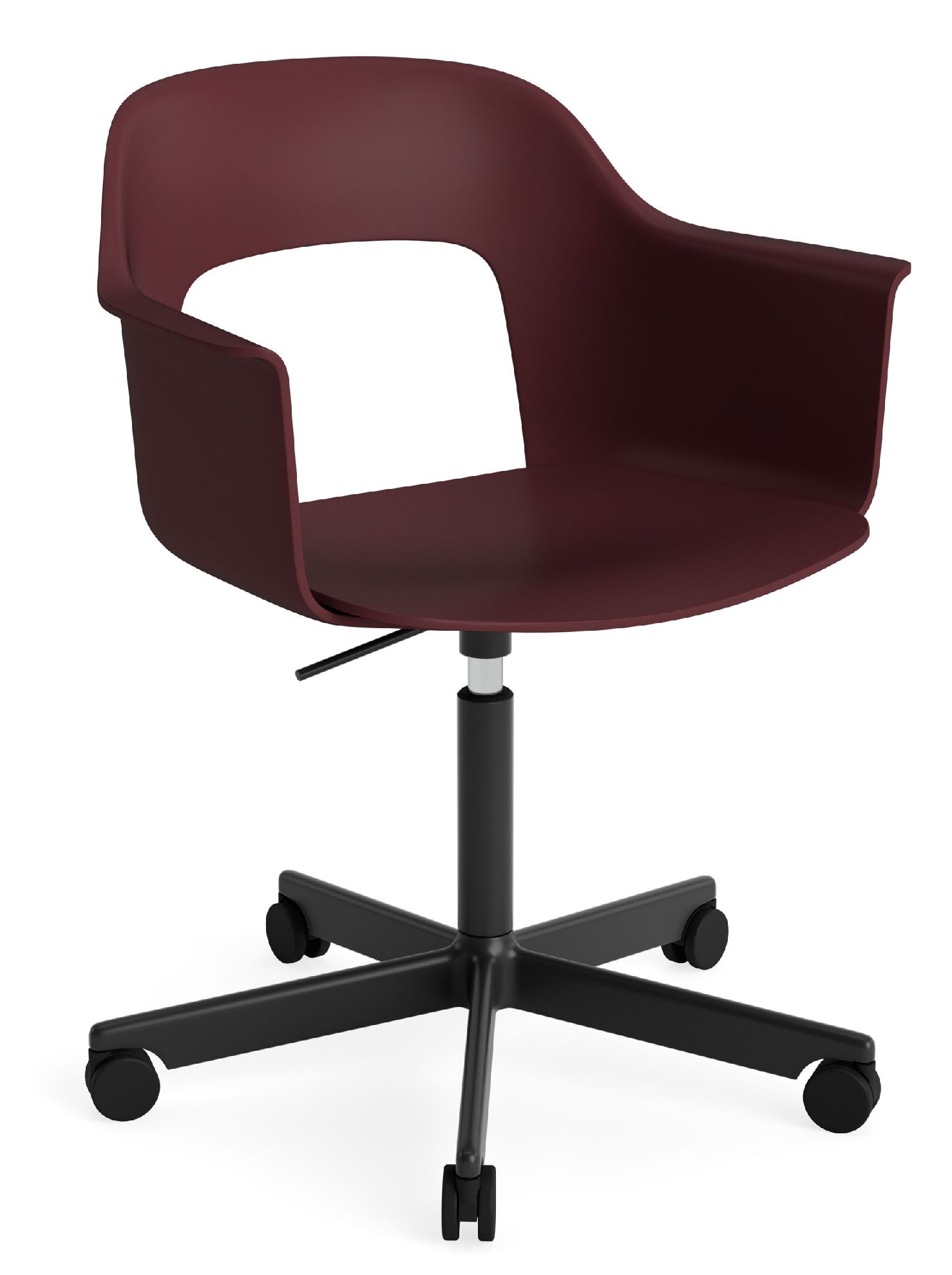 Layout Armchair 241 Fauteuil 5 pieds en étoile Mécanisme de rotation avec vérin à gaz Hay 