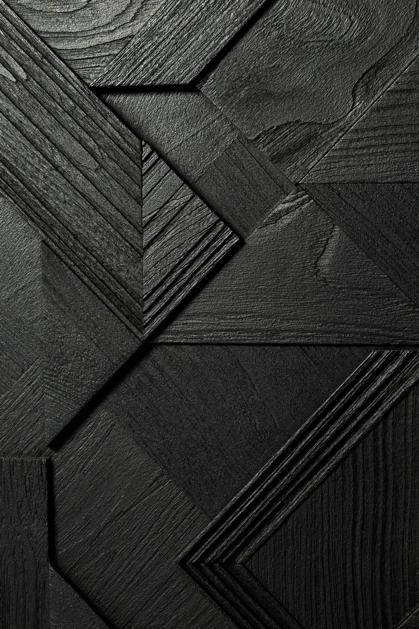 Ethnicraft Graphic Buffet 3 portes en teck noir
