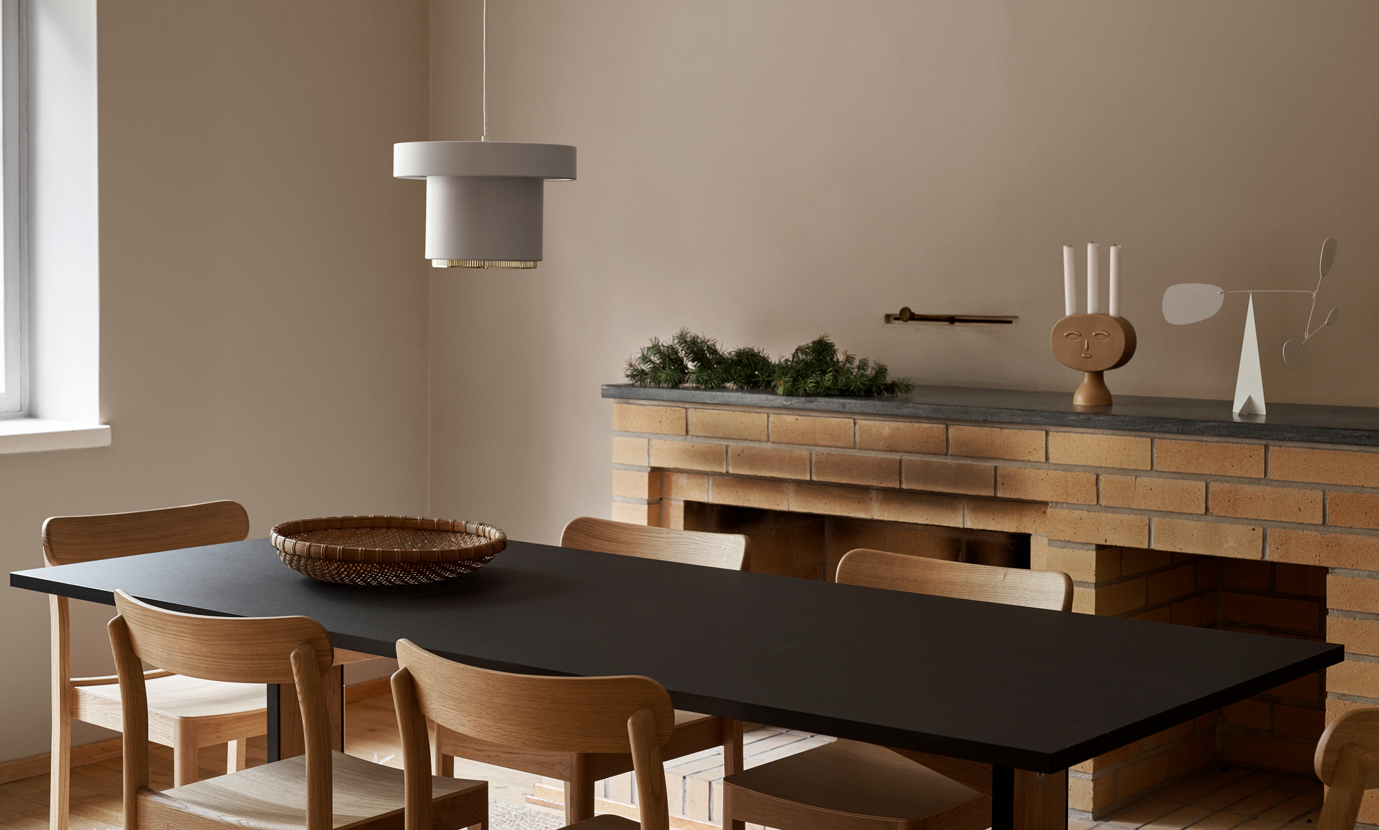 A201 Pendant light Lampe de suspendue Artek Blanc - Laiton