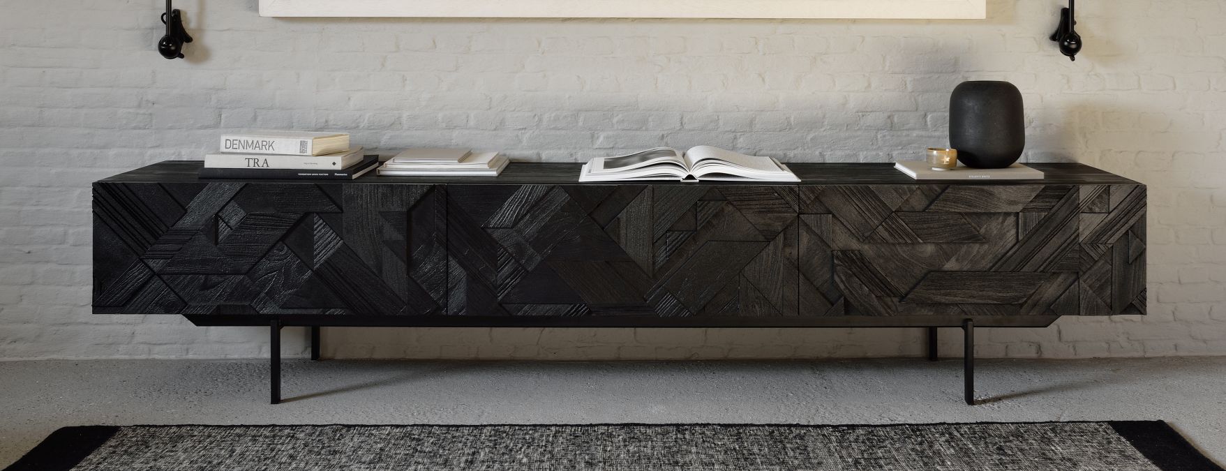 Armoire TV Graphic Teak Ethnicraft L 240