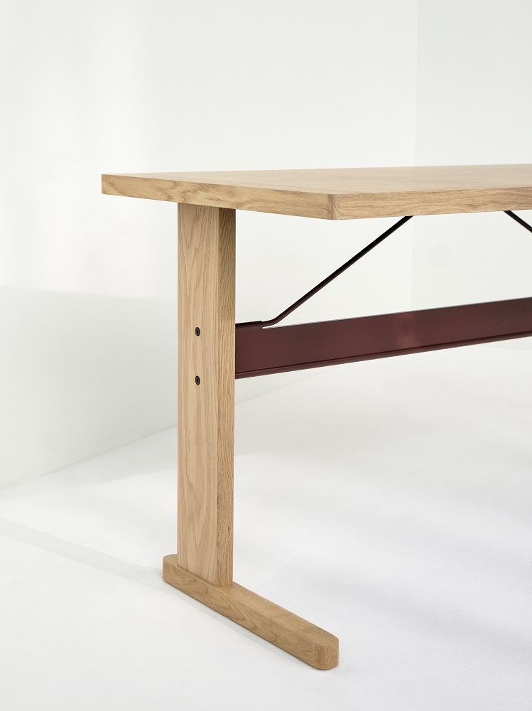 Passerelle Desk Bureau Hay chêne-burgundy