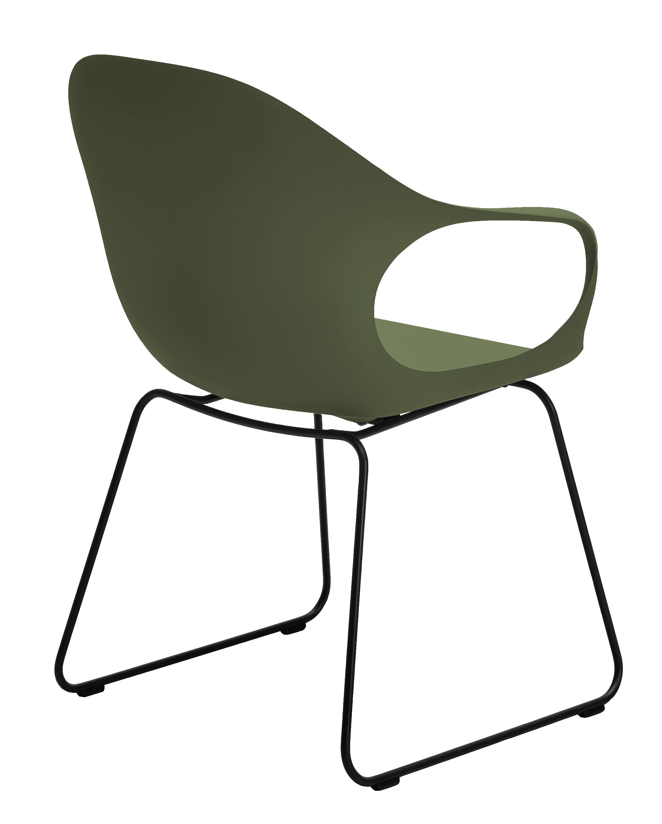 Fauteuil Elephantino piètement à patins Kristalia