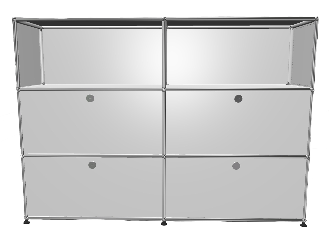 USM Haller Highboard 2 Open / 2 Flaps / 2 Drawer Blanc pur - FAST DELIVERY       