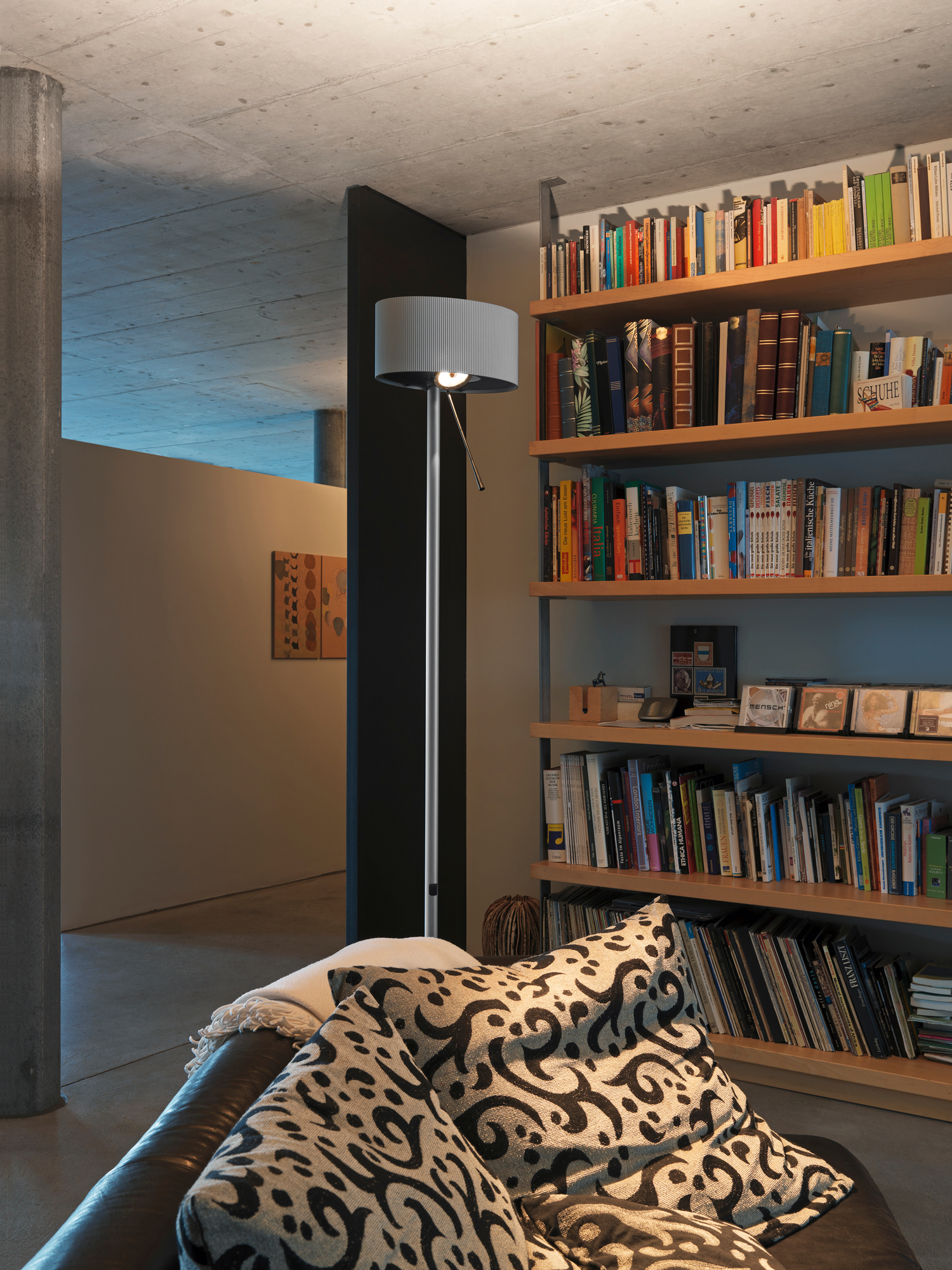 Diogenes LED Lampadaire Belux Or Gris