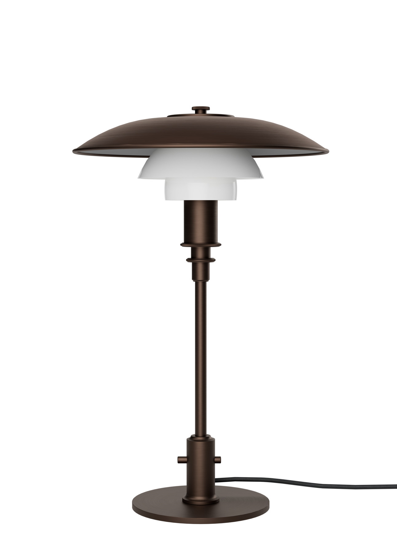 PH 3/2 Aged Brass Opal Lampe de table Louis Poulsen
