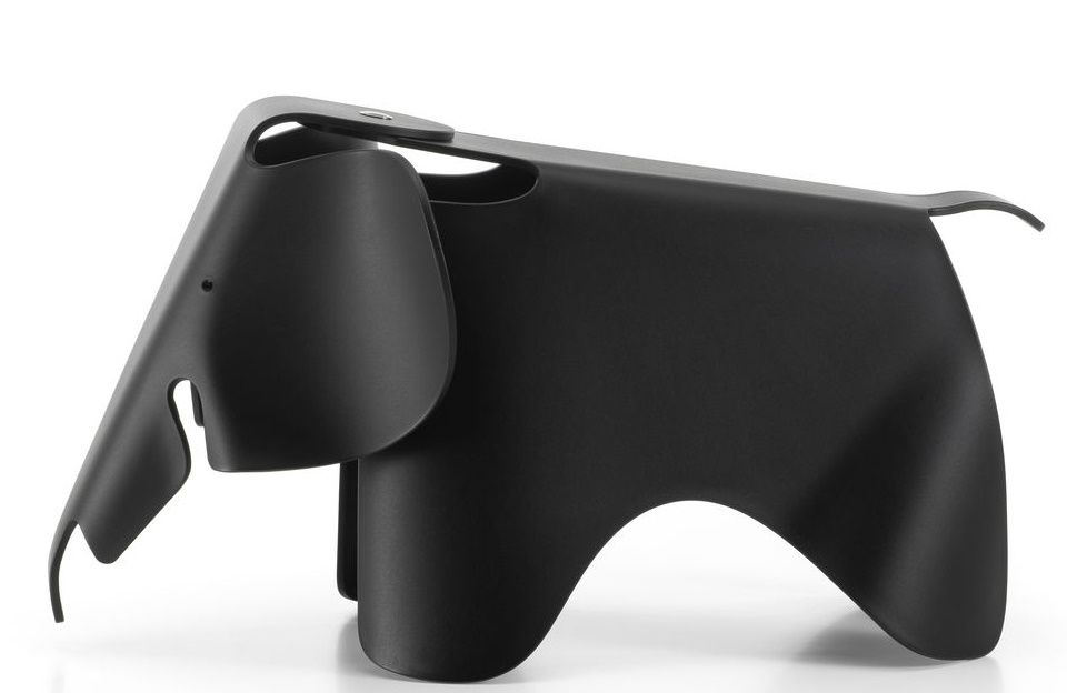 Eames Elephant tabouret RE Vitra noir profond