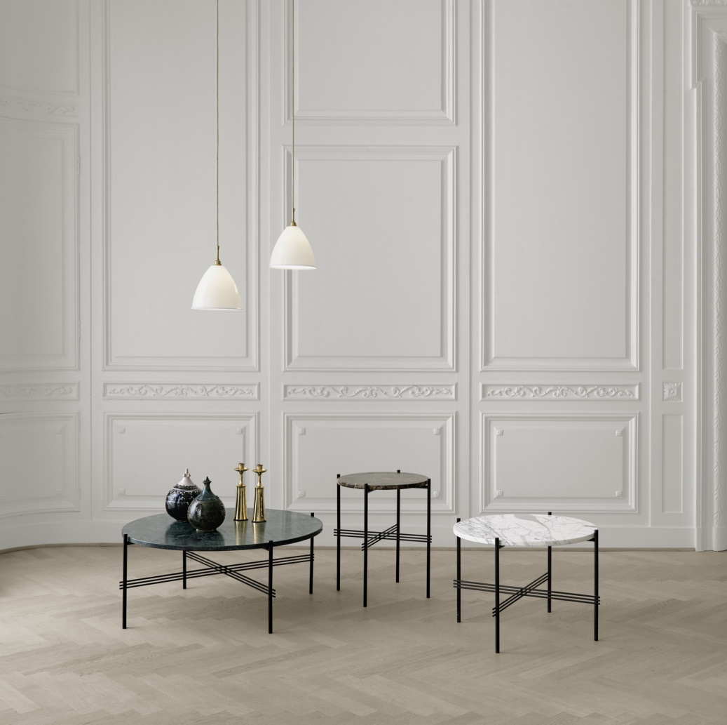 TS Coffee Table 80 Table basse blanc marbre marquina Gubi