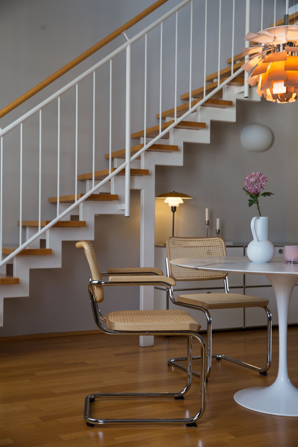 S 32 V Tube en acier Classique à bras oscillant libre CHROME/NATUREL Thonet COMBINAISON PRÉFÉRÉE