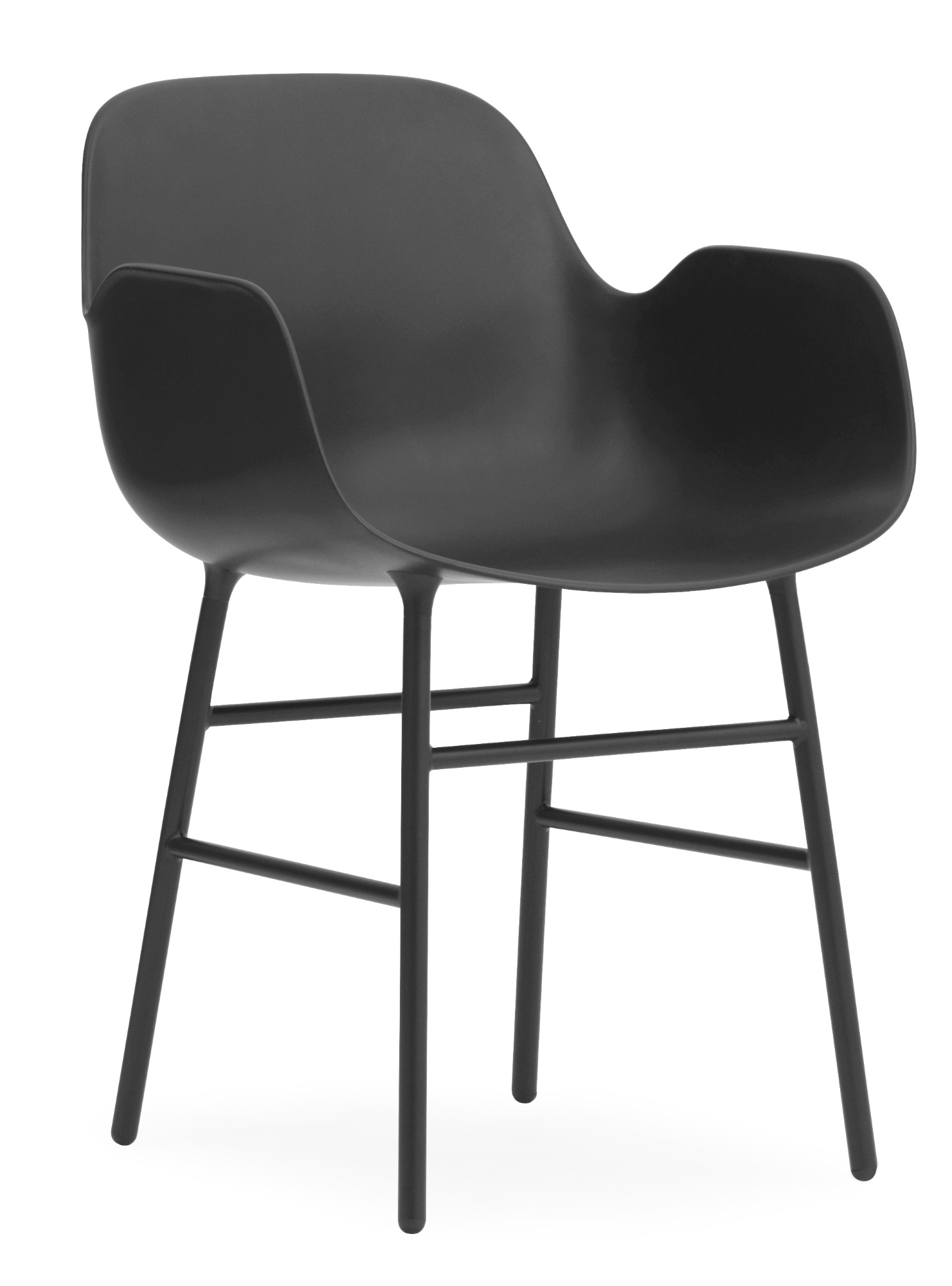Form Armchair Lehnstuhl Normann Copenhagen-grau-Stahl