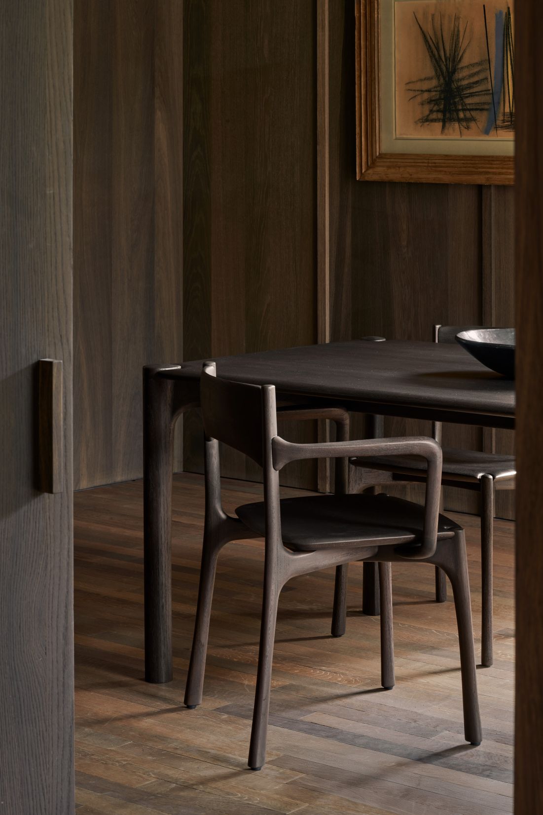 PI chaise avec accoudoirs teck laqué Ethnicraft