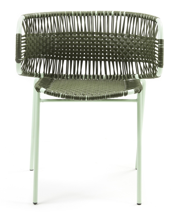 Cielo Stacking Armchair Chaise à accoudoirs empilable Outdoor ames Vert olive - Vert pastel